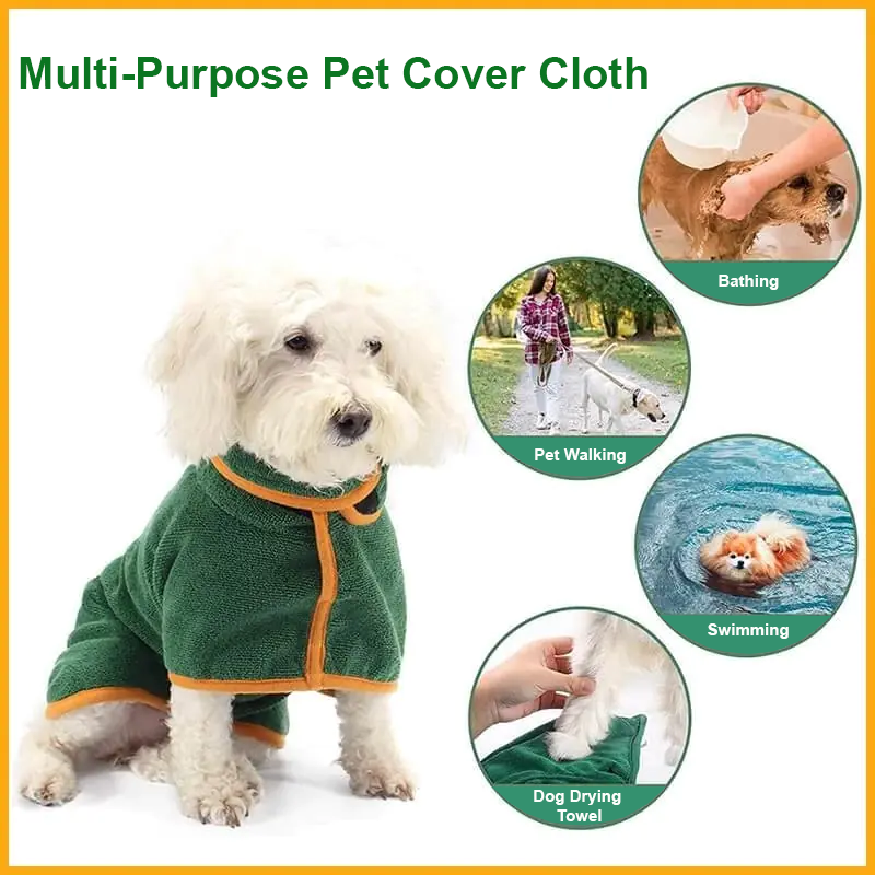 Microfiber Absorbent Pet Drying Coat